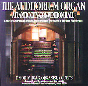 Click here to purchase the CD entitled 'The Auditorium Organ - Atlantic City Convention Hall' featuring Antoni Scott playing Bach's Toccata in D minor.