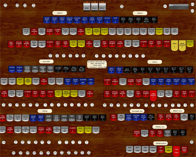 Click here to download a 1280 x 1024 JPG screenshot of the 3/14 Allman Theatre Organ.