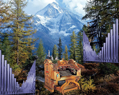 Download Fred Willis' Organ in the Mountains, a 1024x819 Wallpaper featuring the Detroit Senate 4/34 Mighty WurliTzer Theatre Pipe Organ.