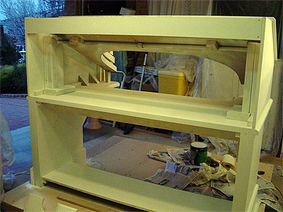 Click here to download a 1280 x 960 JPG image showing the console shell nearing completion prior to receiving its first coat of paint.