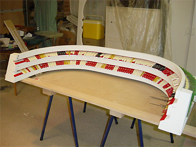 Click here to download a 1280 x 960 JPG image showing the new bolster with the stops test fitted prior to being mounted in the console.