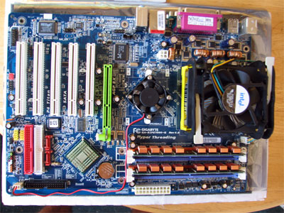 Click here to download a 2592 x 1944 JPG image showing the system board waiting to be installed in the Main Data Server.
