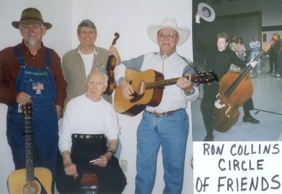 Click here to read the latest news about the Circle of Friends. Ed is on the far left in this picture, his hands resting on his guitar's machine head.