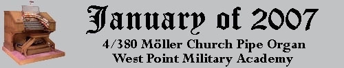 Click here to return to the Featured Organ of the Month page. Scroll down to see the West Point Cadet Chapel's Mighty Moller Church Pipe Organ.