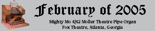 Click here to return to the Featured Organ of the Month main page. Scroll down to learn about and see Mighty Mo, the 4/42 Mighty Moller Theatre Pipe Organ installed at the Fox Theatre, Atlanta, Georgia!