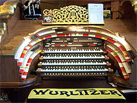 Featured Organ For The Month Of August, 2004 - John Ledwon's 4/52 WurliTzer Theatre Pipe Organ at the Organ House in Agoura, California.