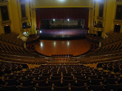 Click here to download a 2592 x 1944 JPG image showing the auditorium as seen from high in the balcony.