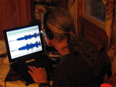 Click here to download a 2592 x 1944 JPG image showing the Bone Doctor proofing audio on the laptop computer.