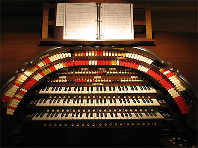 Click here to download a 2592 x 1944 JPG image showing the stop sweep of the 3/45 Mighty Walker Digital Theatre Organ installed at the residence of Doug Powers in Beachwood, Ohio.