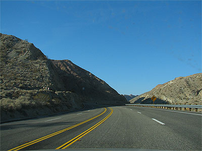 Click here to download a 2592 x 1944 JPG image showing the road leading into Red Rock Canyon on the way home from Palmdale.