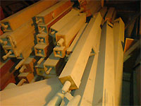 Click here to download a 640 x 480 JPG image showing a stack of wooden Tibias.