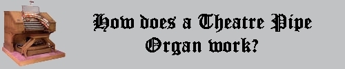 Click here to return to the Walnut Hill Virtual Theatre Pipe Organ Page. How do these marvelous machines work? Scroll down to find out!